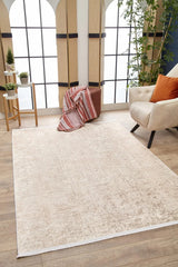 Outlet Digital Bedruckter Teppich Beige - Creme Geometrisches Muster 160x200 cm