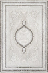 Cream Beige Classic Medallion Living Room Rug Floral - Cotton Digital Print