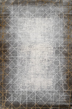 Geometrik Modern Makinede Yıkanabilir Hav Toz Vermez Kaymaz Taban Dijital Baskı Halı H002S