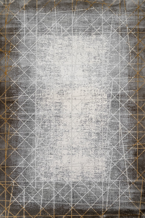 Geometrik Modern Makinede Yıkanabilir Hav Toz Vermez Kaymaz Taban Dijital Baskı Halı H002S