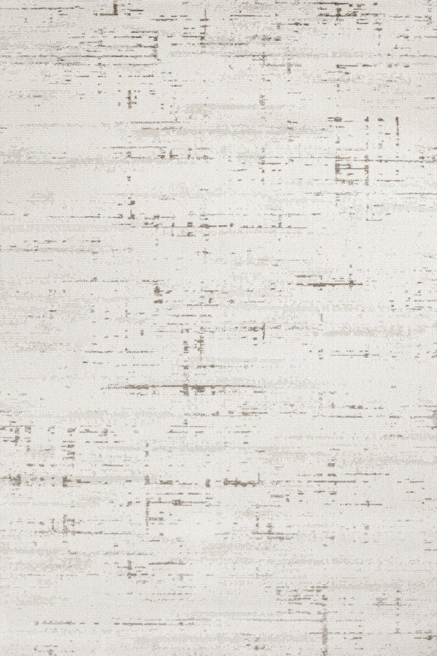 Beyaz Gri Minimalist Modern Halı - Yıkanabilir - Kaymaz Taban - Pati Dostu