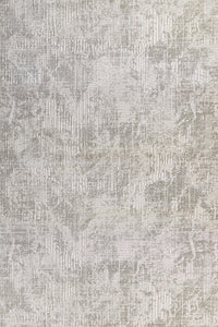 Grey and White Abstract Pattern Low Pile Area Rug