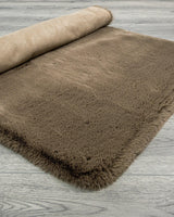 Kahverengi Desensiz Polyester Makine Halısı 80x100 cm