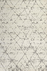 Cream Grey Modern Geometric Living Room Rug 004A - Cotton
