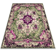 Vintage Çiçek Desenli Yıkanabilir Halı