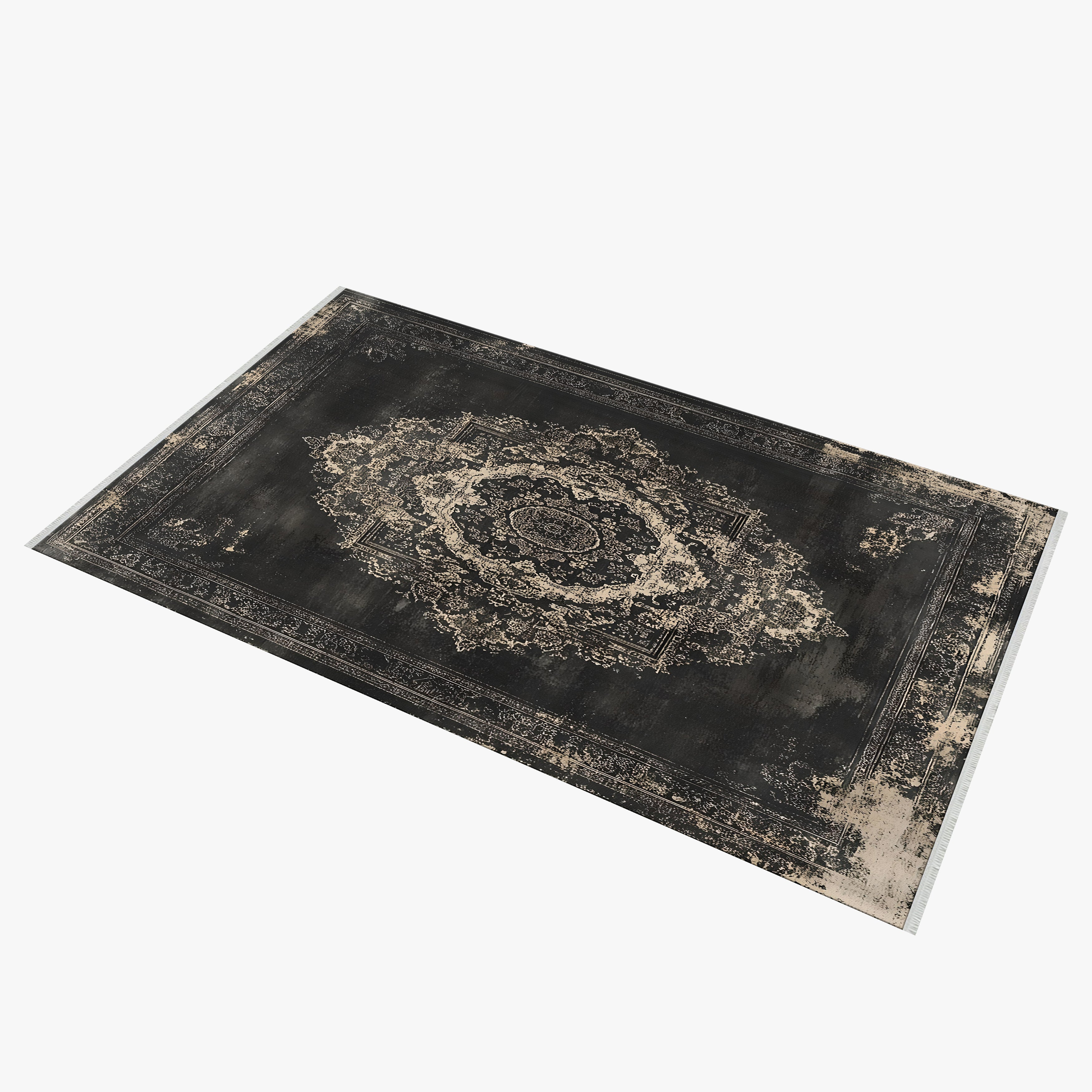 Vintage Madalyon Halı - Zamansız Eskitilmiş Zarafet