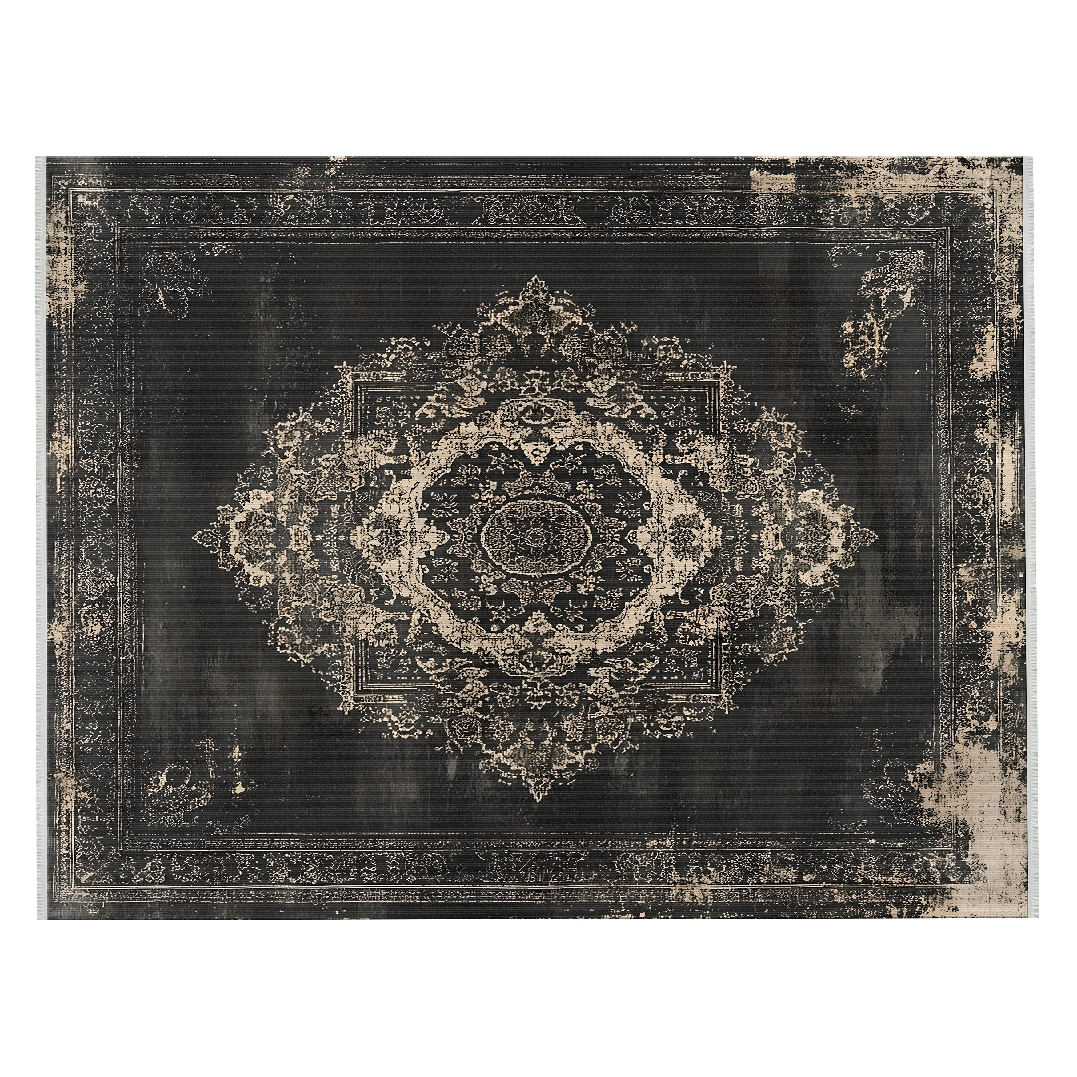 Vintage Madalyon Halı - Zamansız Eskitilmiş Zarafet