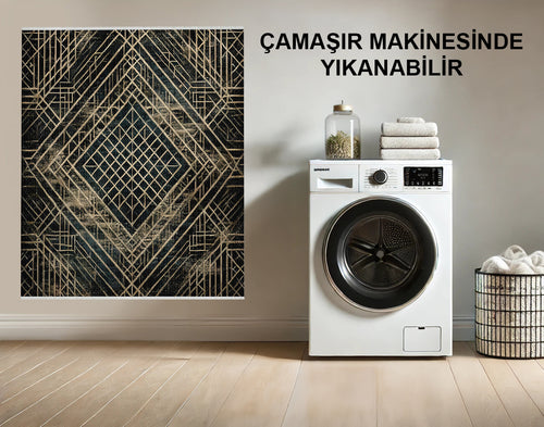 Modern Geometrik Yıkanabilir Halı