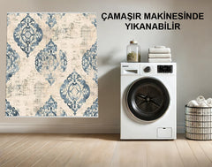 Eskitilmiş Tarzda Damask Antik Desenli Makine Dokuma Halı