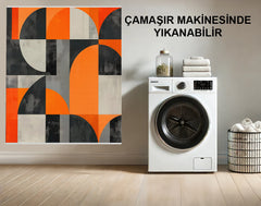 Modern Geometrik Soyut Halı - Leke Tutmaz, Kaymaz