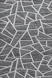 Antrasit Gri Geometrik Minimalist Halı - Yıkanabilir - Kaymaz Taban - Pati Dostu