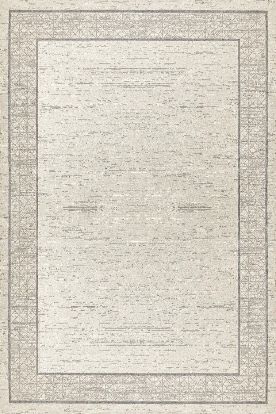 Bej Krem Bordürlü Minimalist Halı - Yıkanabilir - Kaymaz Taban - Pati Dostu