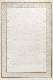 Bej Krem Minimalist Modern Halı - Yıkanabilir - Kaymaz Taban - Pati Dostu