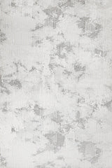 White Grey Modern Geometric Living Room Rug Honeycomb - Cotton