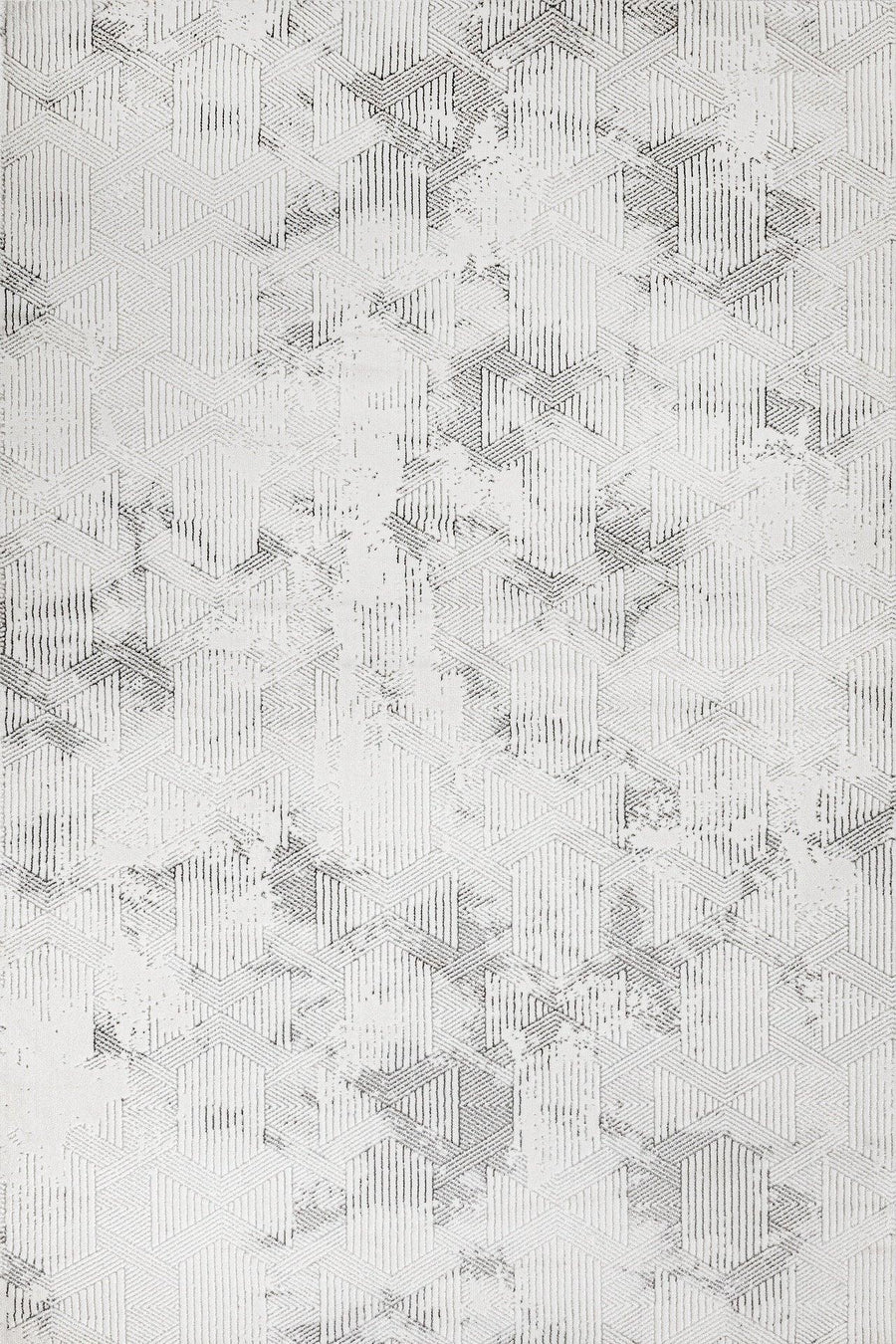 Beyaz Gri Mermer Desenli Minimalist Halı - Yıkanabilir - Kaymaz Taban - Pati Dostu