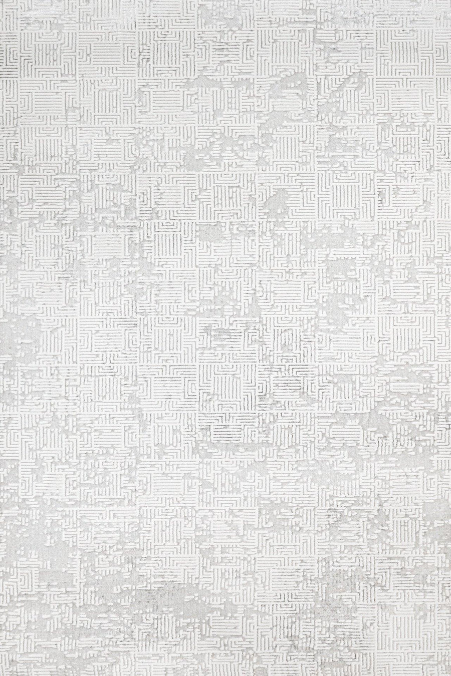 Beyaz Ekru Dokulu Minimalist Halı - Yıkanabilir - Kaymaz Taban - Pati Dostu