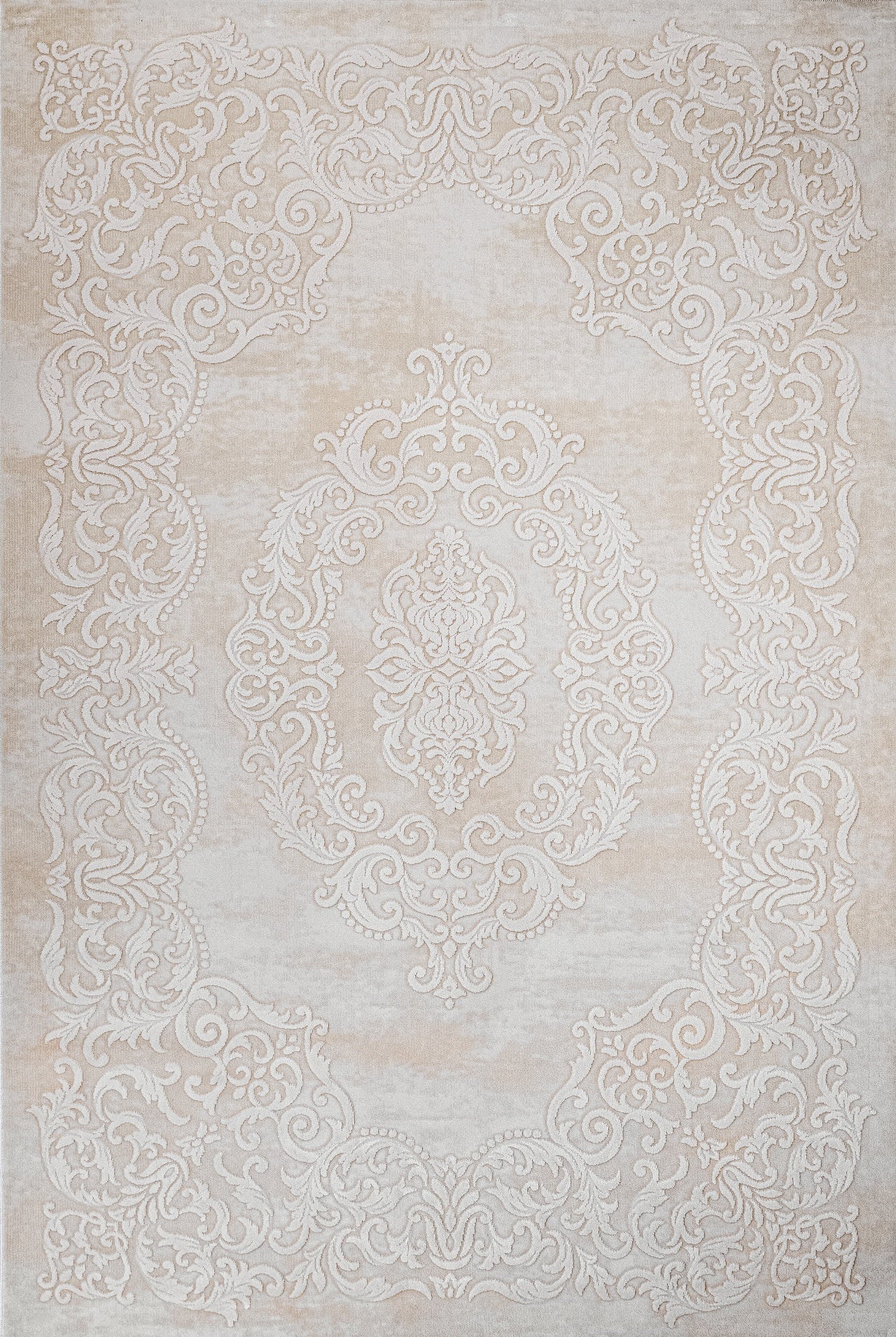 Bej Krem Minimalist Modern Halı - Yıkanabilir - Kaymaz Taban - Pati Dostu