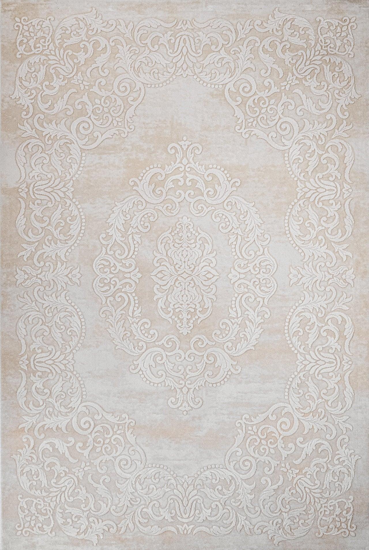 Bej Krem Minimalist Modern Halı - Yıkanabilir - Kaymaz Taban - Pati Dostu