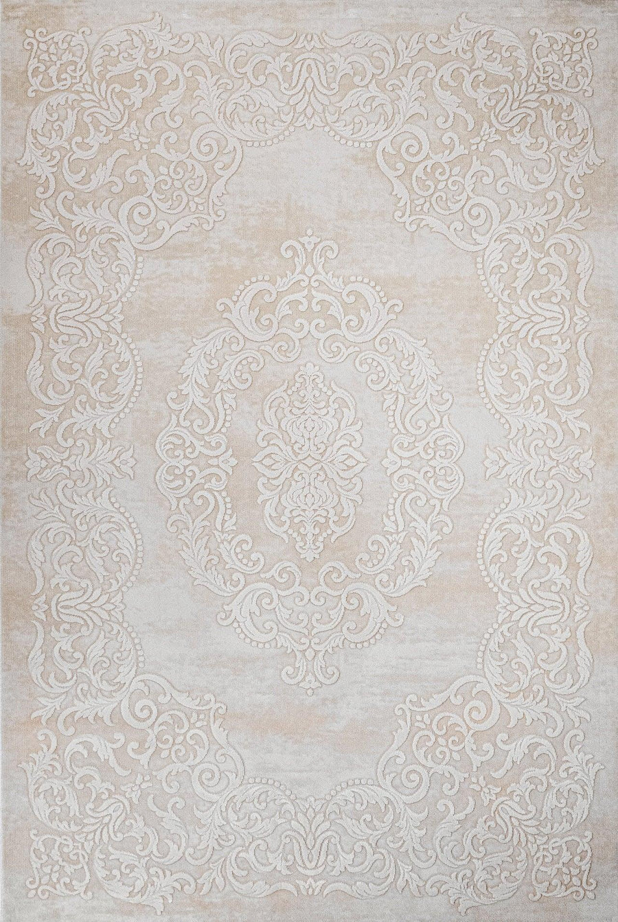 Bej Krem Minimalist Modern Halı - Yıkanabilir - Kaymaz Taban - Pati Dostu