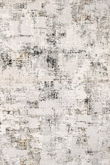 Light Grey Black Distressed Living Room Rug