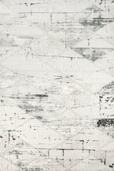 Off-White Distressed Living Room Rug - Cotton