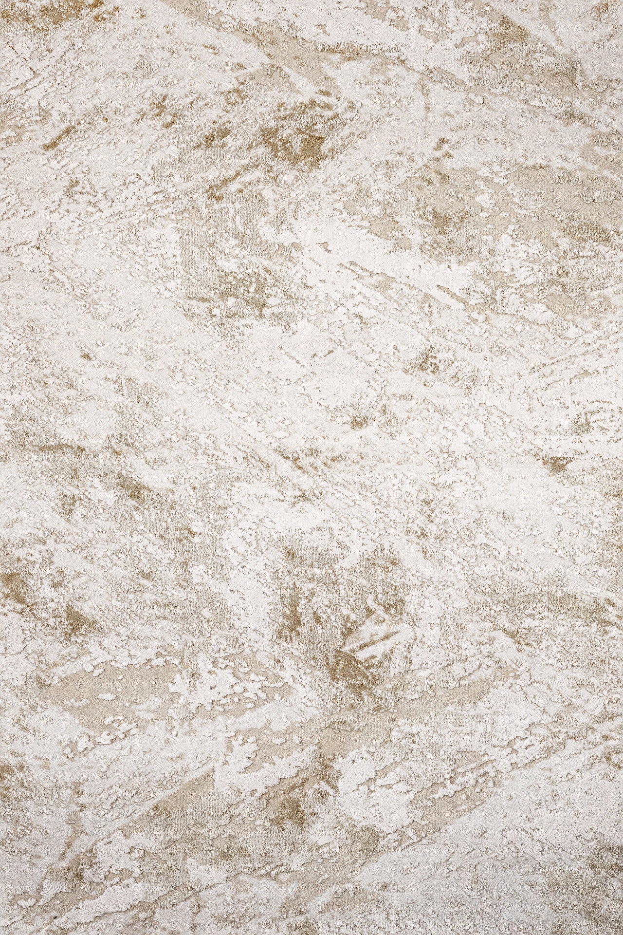 Bej Krem Dokulu Mermer Desenli Halı - Yıkanabilir - Kaymaz Taban - Pati Dostu