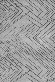 Gri Siyah Geometrik Minimalist Halı - Yıkanabilir - Kaymaz Taban - Pati Dostu