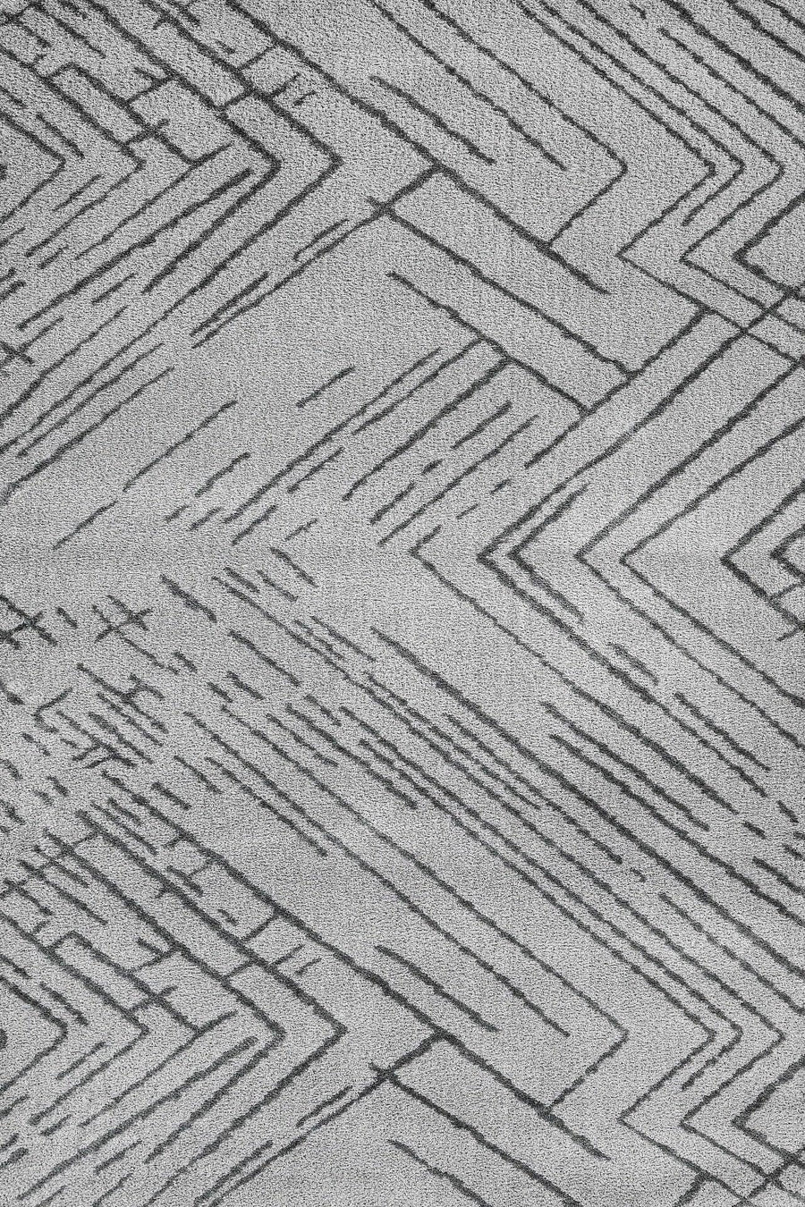 Gri Siyah Geometrik Minimalist Halı - Yıkanabilir - Kaymaz Taban - Pati Dostu