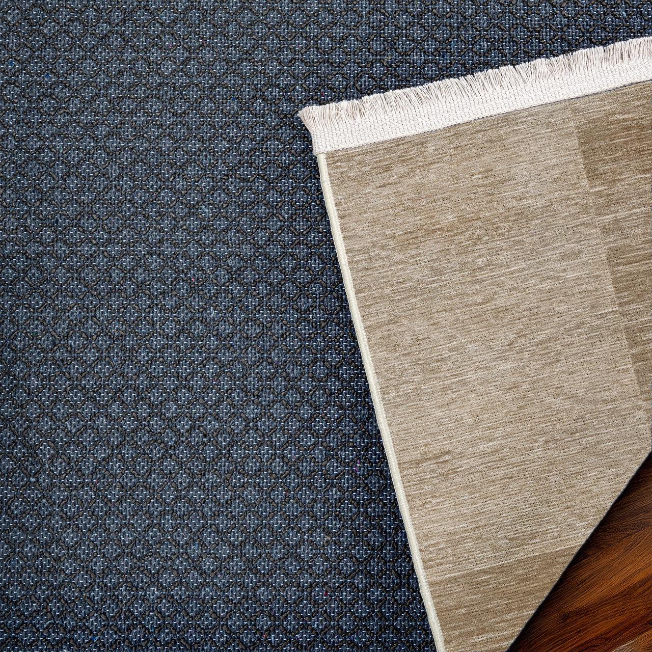 Bej Minimalist Modern Halı - Yıkanabilir - Kaymaz Taban - Pati Dostu