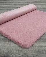 Modern Desensiz Düz Pembe Tüylü Polyester Halı