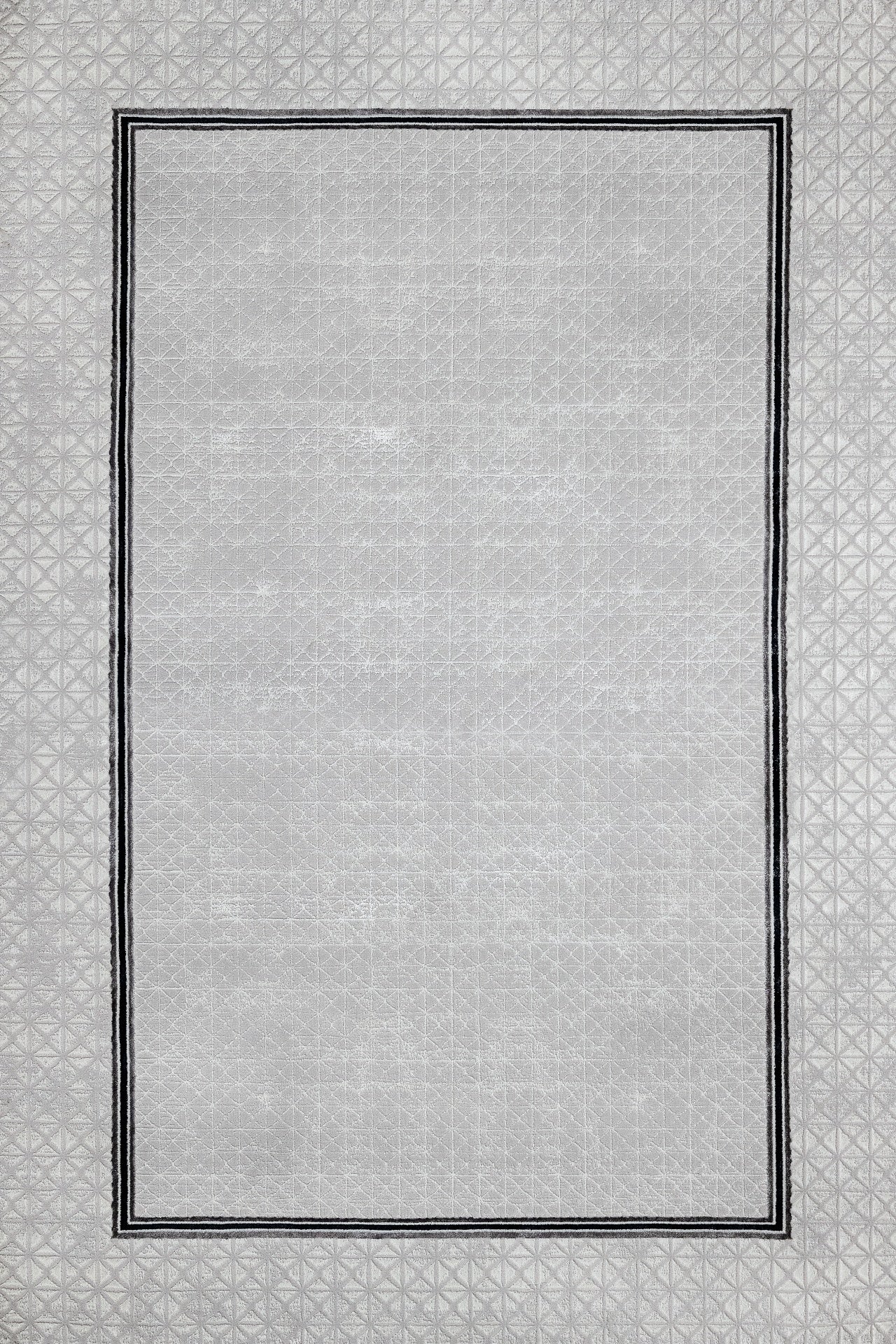 Antrasit Gri Bordürlü Minimalist Halı - Yıkanabilir - Kaymaz Taban - Pati Dostu