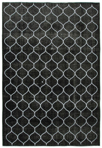 Braxo Modern Siyah Beyaz Geometrik Desenli Halı 253x365 cm 26979