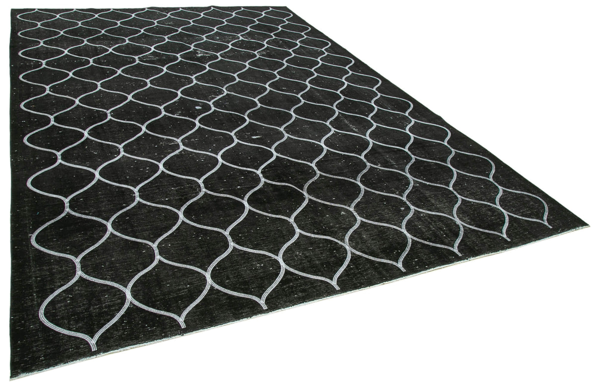 Braxo Modern Siyah Beyaz Geometrik Desenli Halı 253x365 cm 26979 – genel görünüm