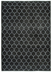 Braxo El Dokuma Siyah Beyaz Geometrik Vintage Halı 279x387 cm 26988