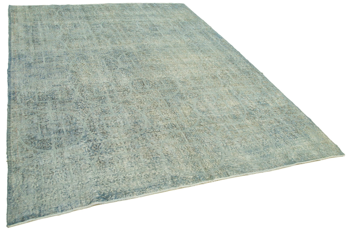 Braxo Mavi Gri Soyut Desenli Modern El Dokuma Halı 220x297 cm – genel görünüm