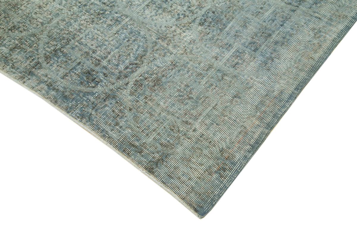 Braxo Mavi Gri Soyut Desenli Modern El Dokuma Halı 220x297 cm – detay görünümü