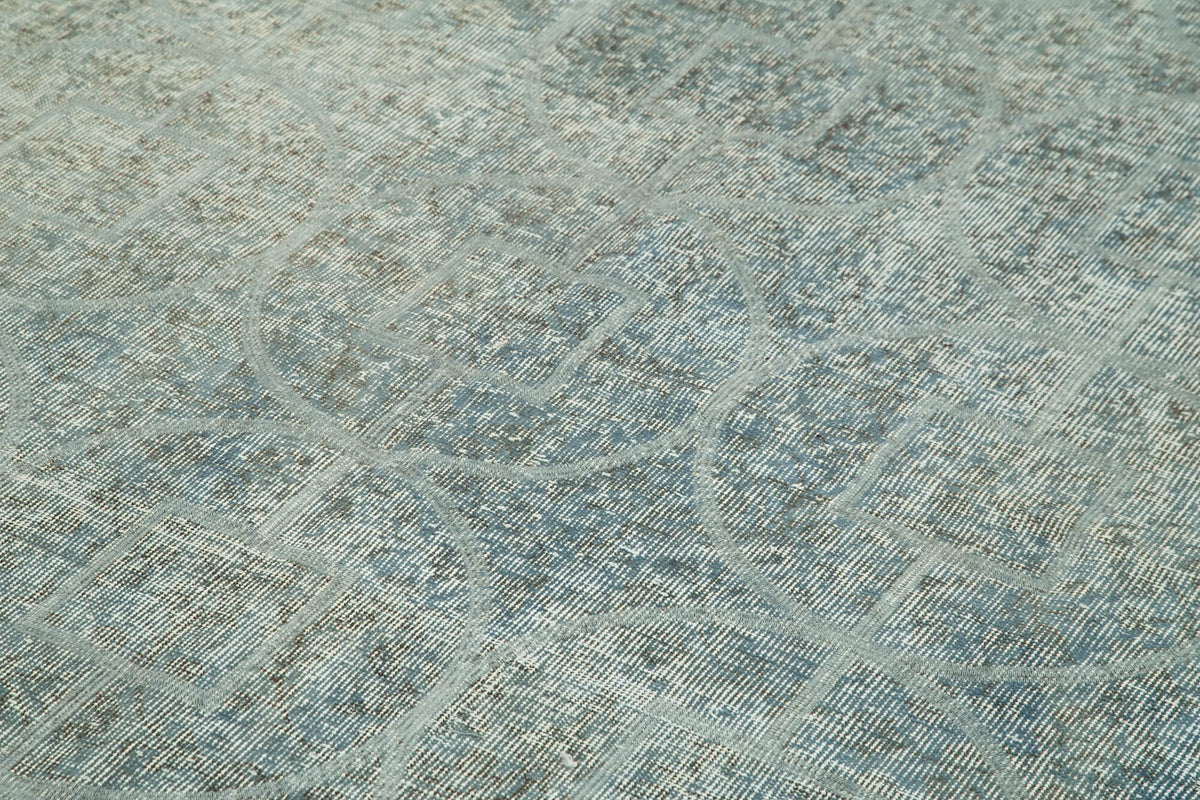 Braxo Mavi Gri Soyut Desenli Modern El Dokuma Halı 220x297 cm – mekânda kullanım