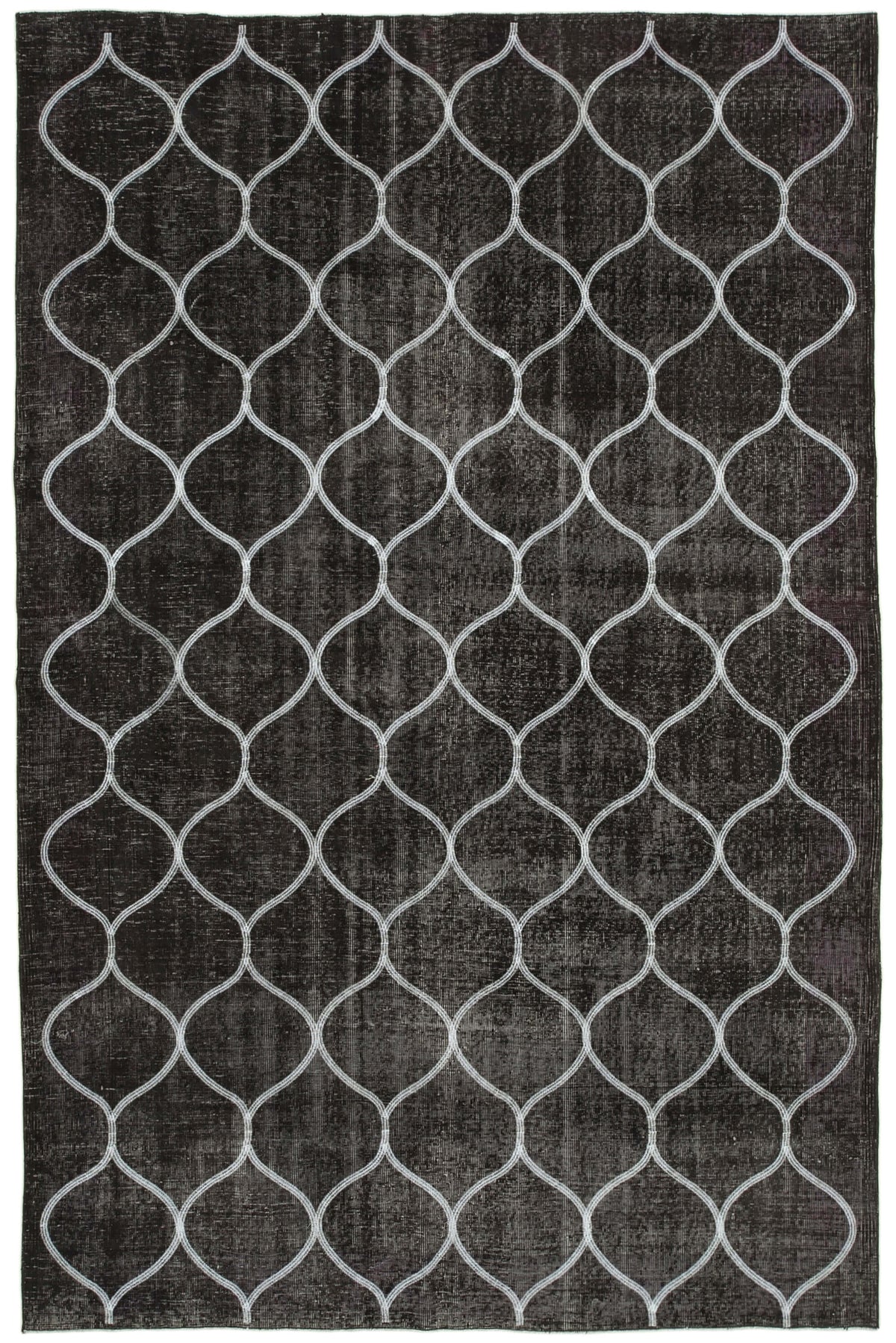 Kesle Siyah Gri Halı Modern Geometrik Desenli 190x286 cm 28180