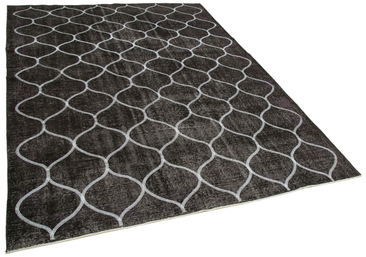 Kesle Siyah Gri Halı Modern Geometrik Desenli 190x286 cm 28180 – genel görünüm