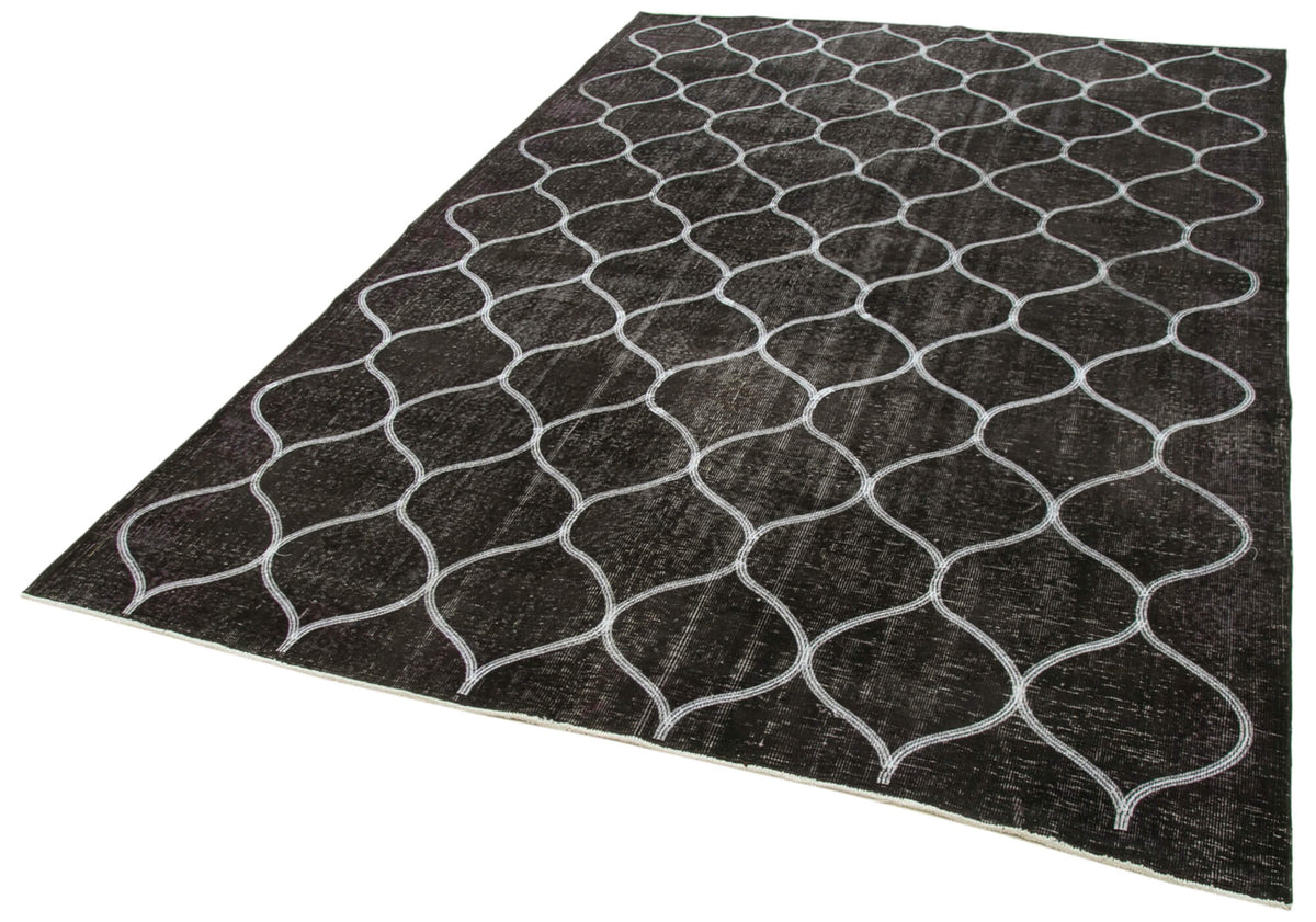 Kesle Siyah Gri Halı Modern Geometrik Desenli 190x286 cm 28180 – doku yakın çekim