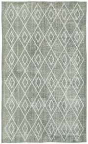 Kesle Açık Gri Geometrik Desenli El Dokuma Halı 148x248 cm