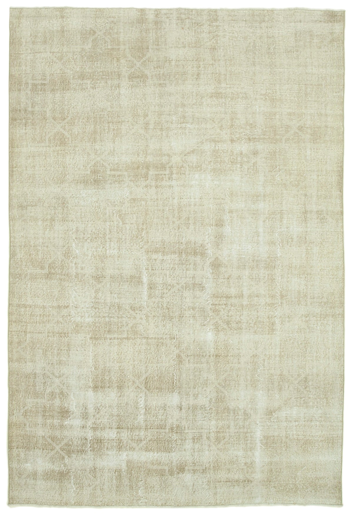 Braxo Bej Modern Halı Soyut Desenli Vintage El Dokuma 210x310 cm