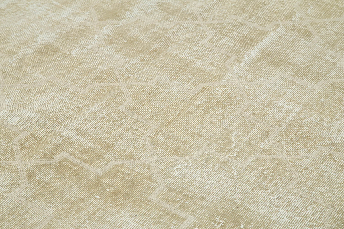 Braxo Bej Modern Halı Soyut Desenli Vintage El Dokuma 210x310 cm – mekânda kullanım