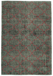 Kesle Gri Halı 6 m2 Geometrik Desenli Modern El Dokuma Halı 194x284 cm