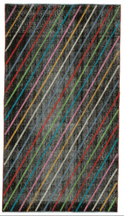 Kesle Modern Geometrik Desenli Çok Renkli Halı 115x205 cm 28294