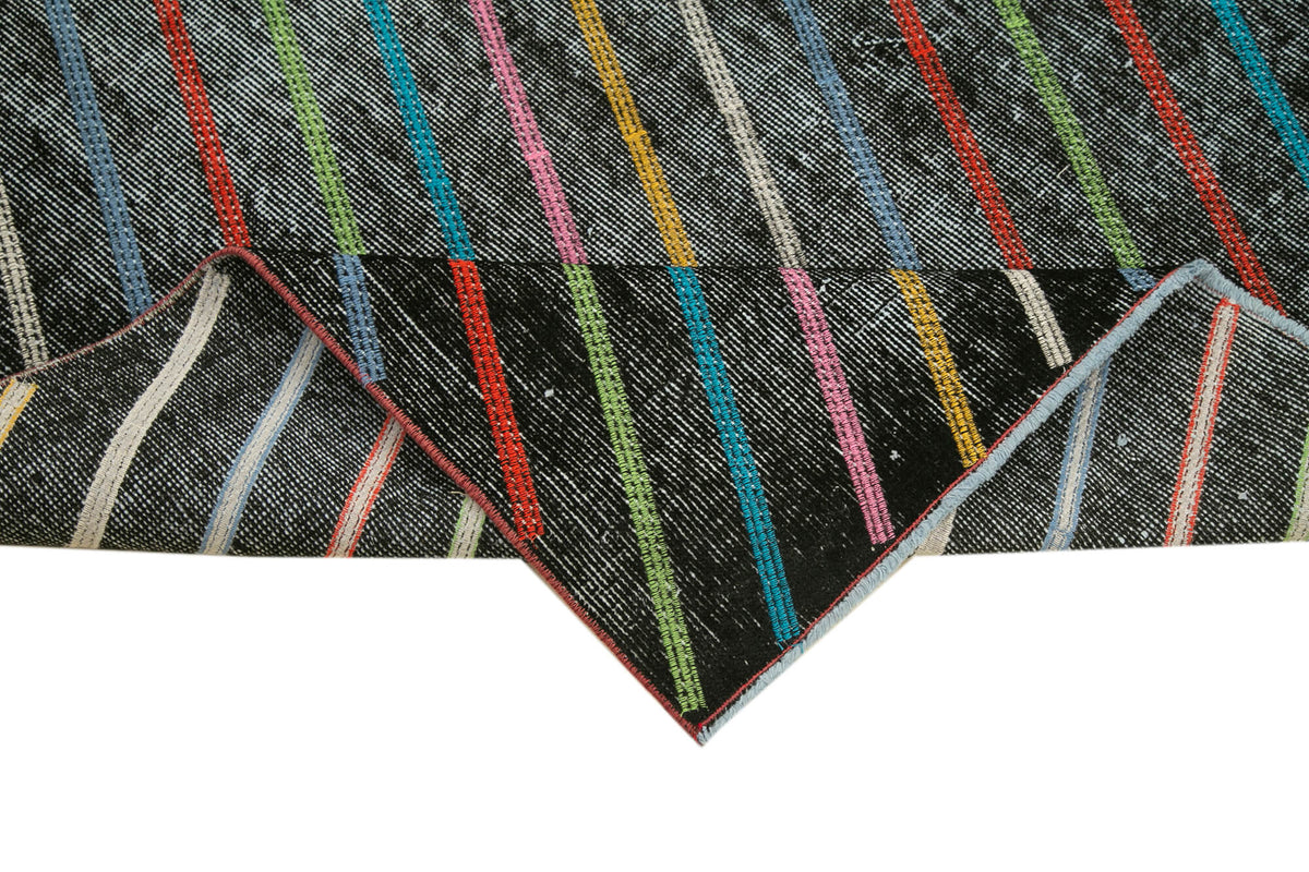 Kesle Modern Geometrik Desenli Çok Renkli Halı 115x205 cm 28294 – kenar detayı