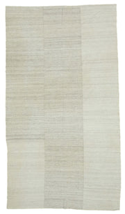 Saniri Bej Soyut Desenli Yün El Dokuma Halı 172x310 cm