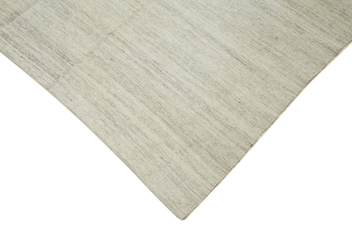 Saniri Bej Soyut Desenli Yün El Dokuma Halı 172x310 cm – detay görünümü