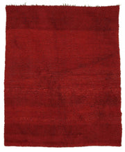 Timvi Koyu Kırmızı Düz Shaggy Yün Halı 145x190 cm 30042
