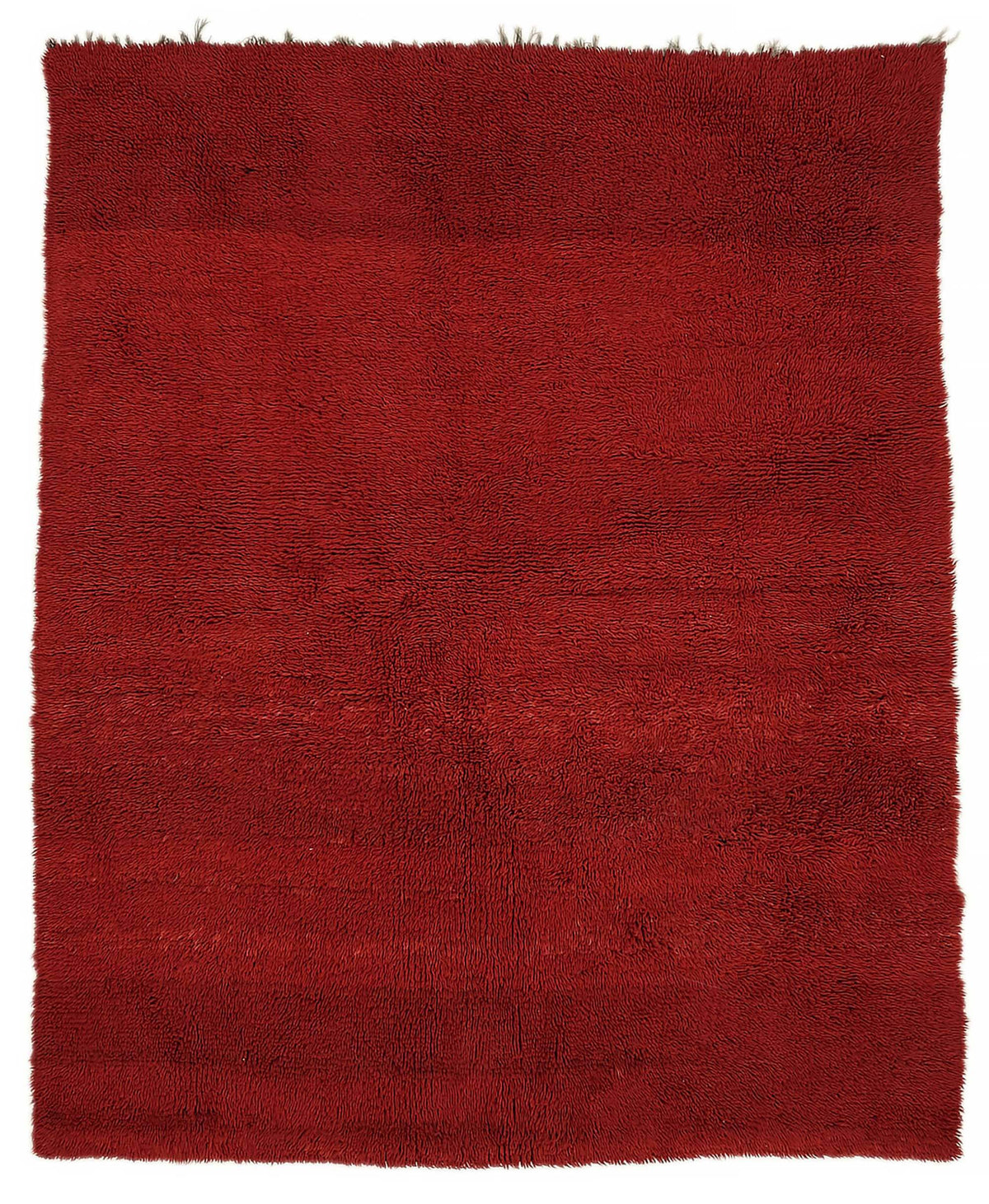 Timvi Koyu Kırmızı Düz Shaggy Yün Halı 145x190 cm 30042